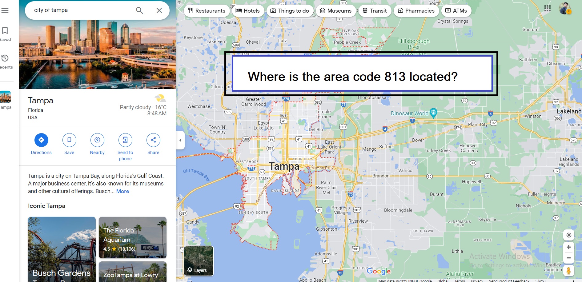 Where is the area code 813 located? - Tech Ny Time