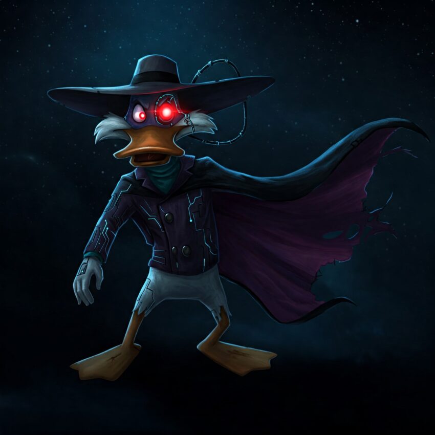 AI imagine darkwing duck as a borg