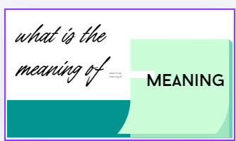 what is the meaning of