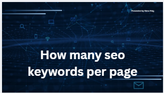 How many seo keywords per page