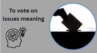 to vote on issues meaning