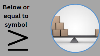 Below or equal to symbol