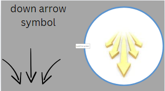 Down arrow symbol