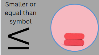 Smaller or equal than symbol