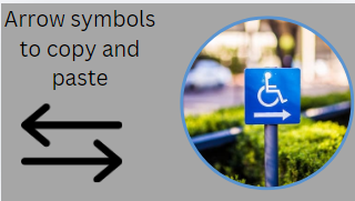 Arrow symbols to copy and paste