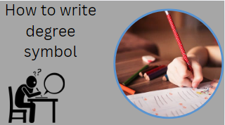 How to write degree symbol