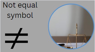 Not equal symbol