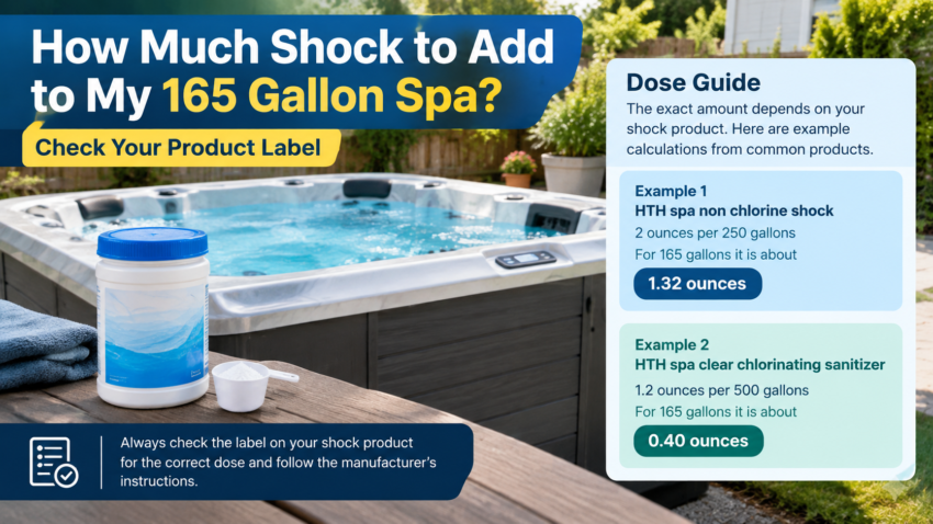 how much shock to add to my 165 gallon spa