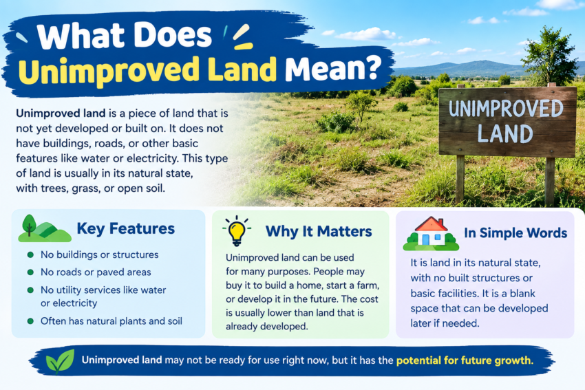 what does unimproved land mean