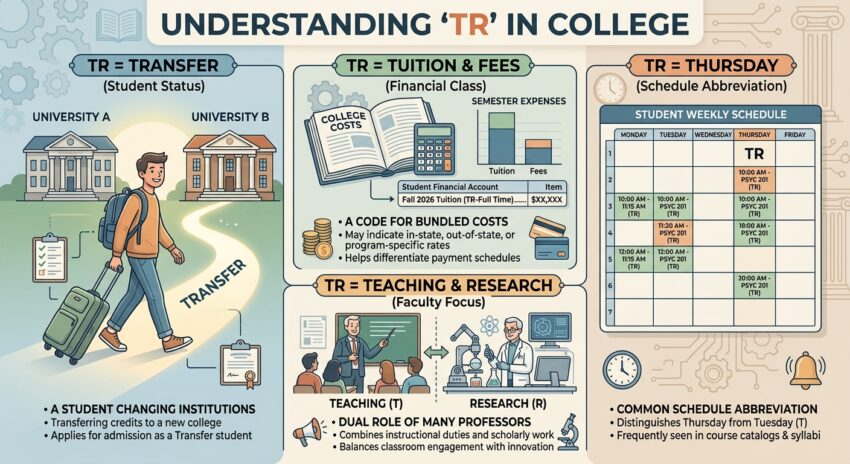 what does tr mean in college