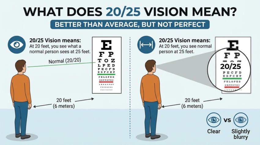 what does 20 25 vision mean