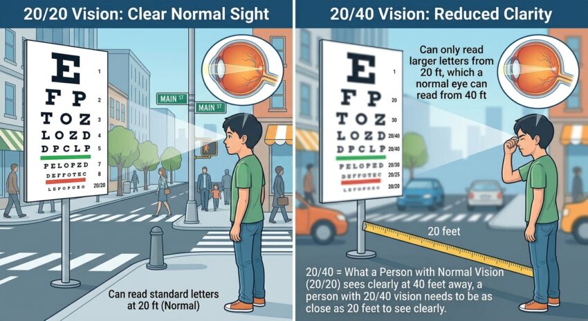 what does 20 40 vision mean plz creat your image