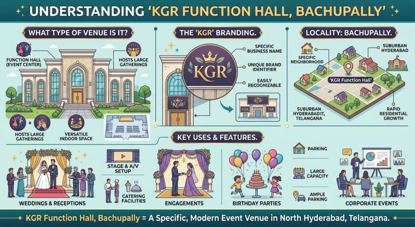 what does it mean by kgr function hall in bachupally