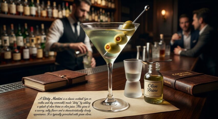 what does a dirty martini mean