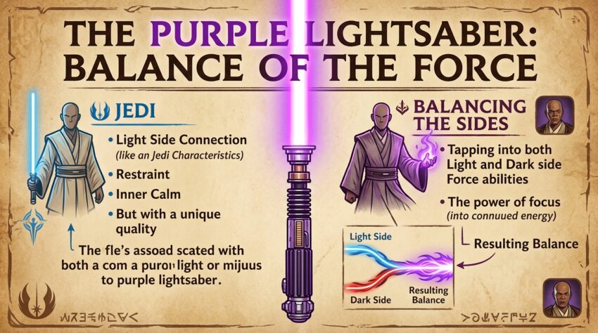 what does a purple lightsaber mean