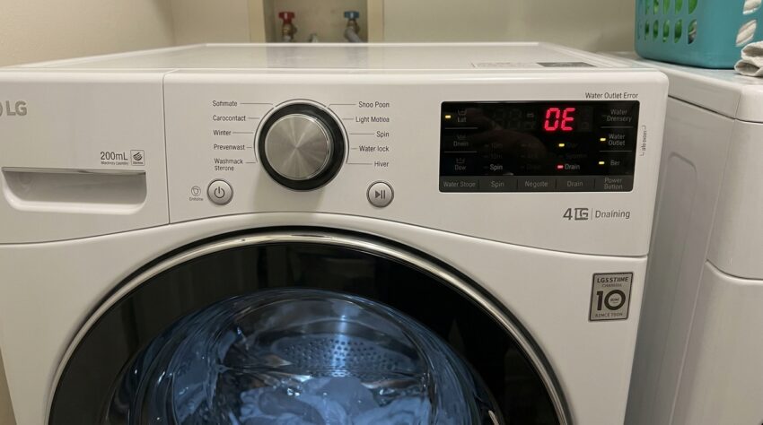 What does OE mean on an LG washer? Learn why the OE code appears and how to check the drain hose filter and other common causes.
